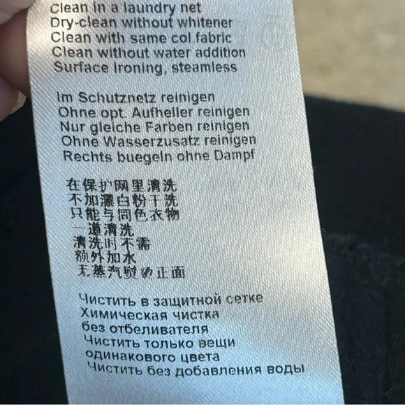 MARC Cain navy blue textured wool pencil skirt Sz XL/14 pull-on - Picture 6 of 12